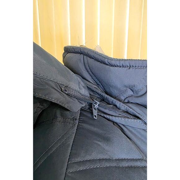 Land’s End  Goose Down Puffer Jacket Large 14-16 Gray Quilted Full Zip - Picture 7 of 10